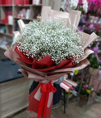 Букет цветов из: Гипсофила в Зеленый