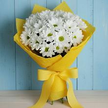 Букет цветов из:  Хризантемы #REPLACE_PRED# Зеленый