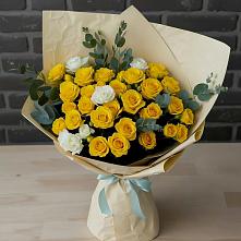 Букет цветов из:  Розы #REPLACE_PRED# Зеленый