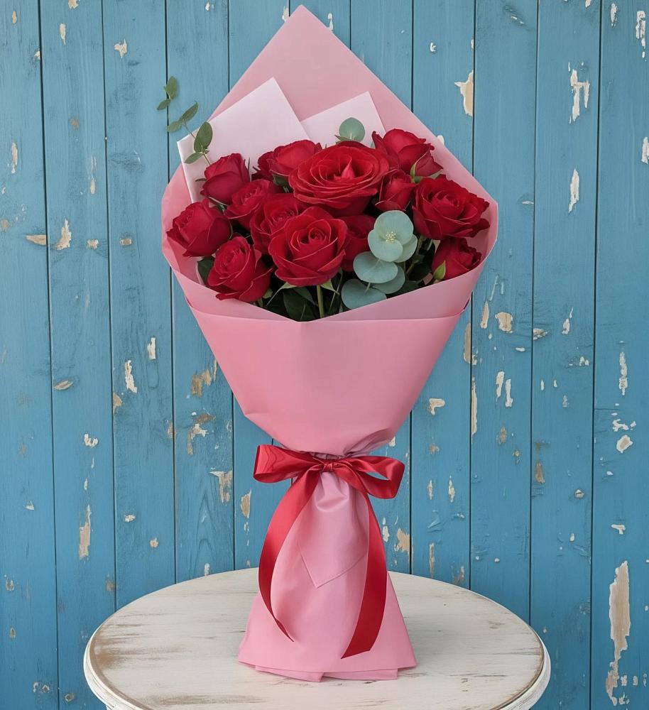 Букет цветов из: Розы в Зеленый