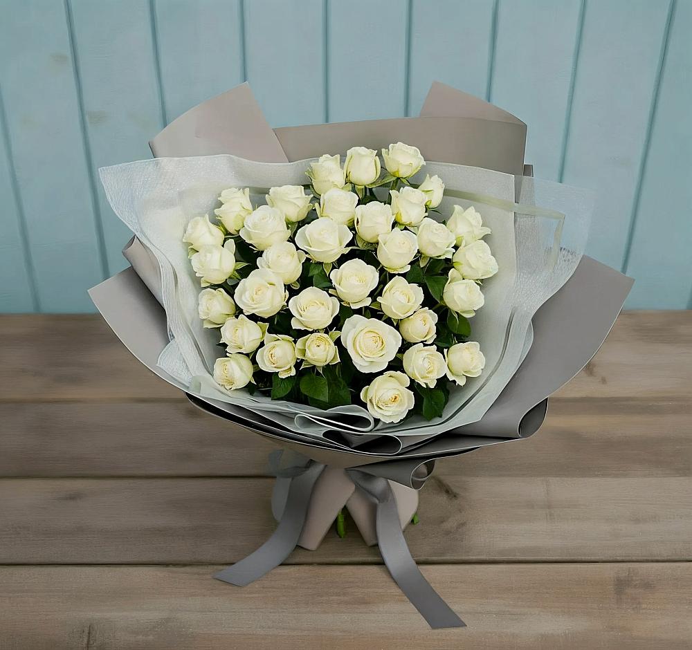 Букет Белоснежная нежность в Зеленый