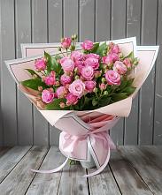 Букет Розовый кустик в Зеленый