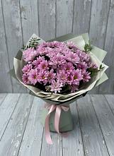 Букет цветов из:  Хризантемы в Зеленый