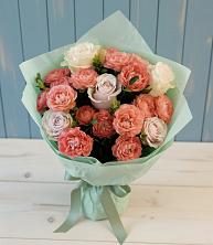 Букет цветов из:  Розы в Зеленый