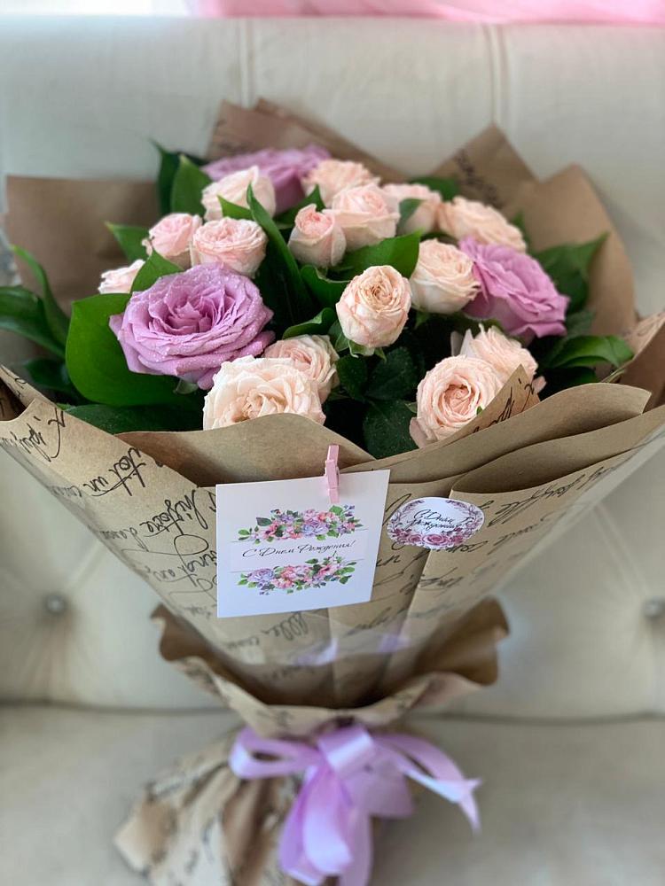 Букет цветов из: Розы в Зеленый