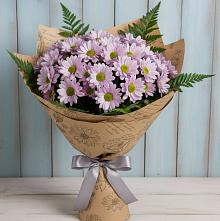 Букет цветов из:  Хризантемы #REPLACE_PRED# Зеленый