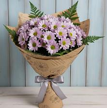 Букет цветов из:  Хризантемы в Зеленый