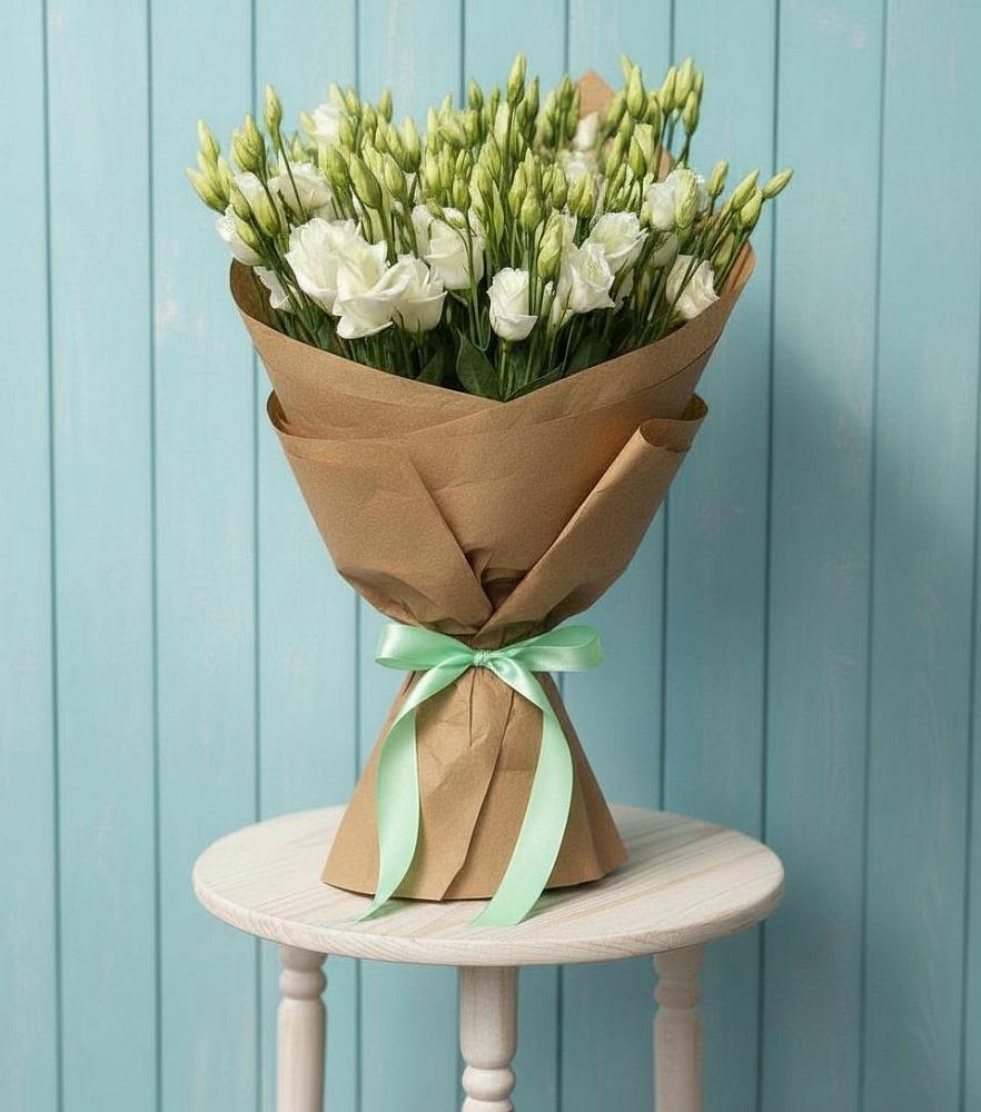 Букет цветов из: Лизиантусы в Зеленый