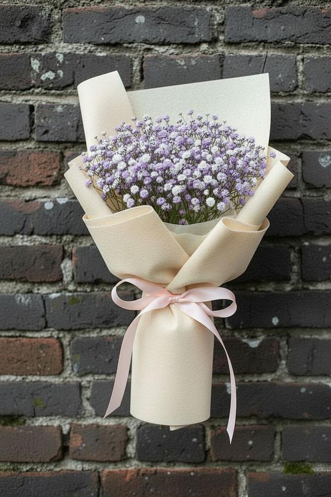 Букет цветов из: Гипсофила в Зеленый