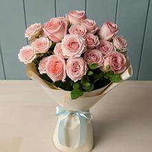 Букет Розовый шарм в Зеленый