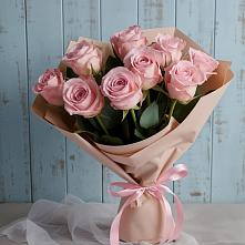 Букет цветов из:  Розы в Зеленый