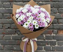 Букет цветов из:  Хризантемы в Зеленый