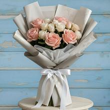 Букет цветов из:  Розы #REPLACE_PRED# Зеленый