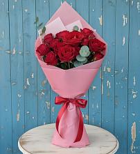 Букет цветов из:  Розы в Зеленый