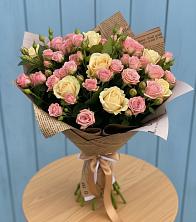 Букет цветов из:  Розы в Зеленый