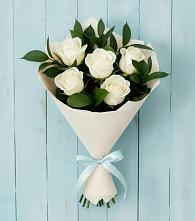 Букет цветов из:  Розы в Зеленый