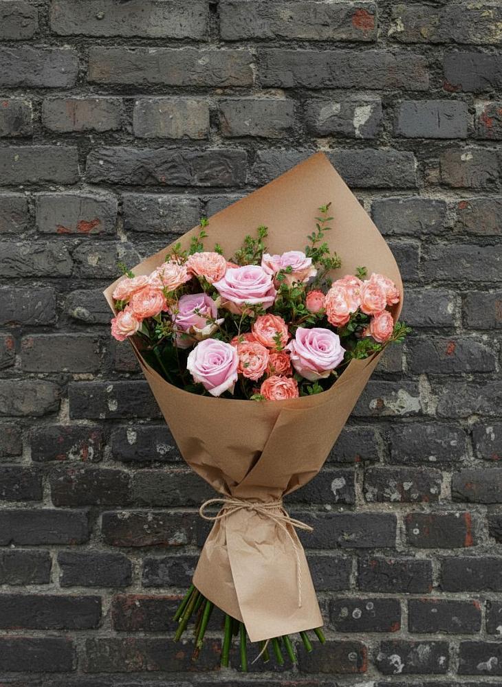 Букет цветов из: Розы в Зеленый