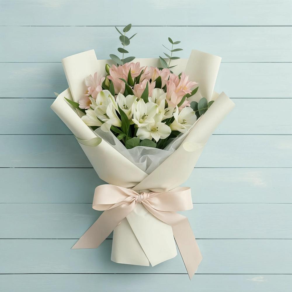 Букет цветов из: Альстромерии в Зеленый