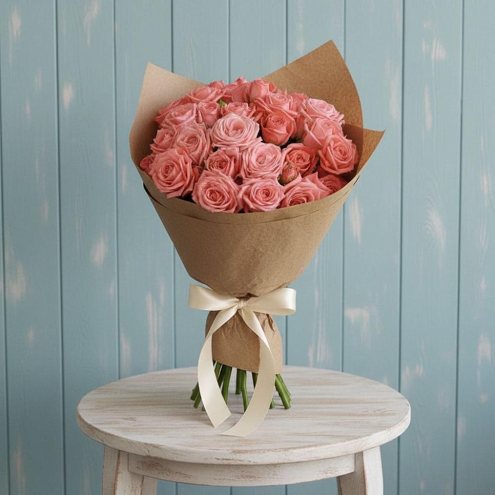 Букет цветов из: Розы в Зеленый