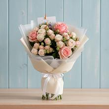 Букет цветов из:  Розы #REPLACE_PRED# Зеленый