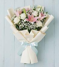 Букет цветов из:  Лилии в Зеленый