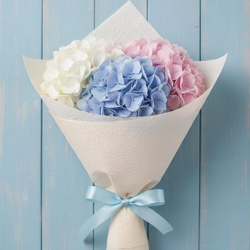 Букет цветов из: Гортензия в Зеленый